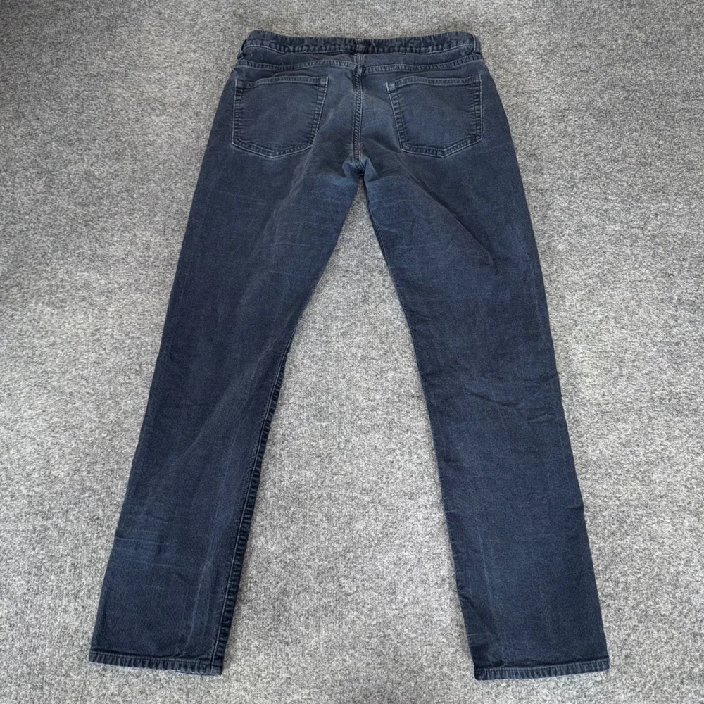 J.Crew Mens 484 Slim Fit Corduroy Pants Navy Blue 30x29 Stretch Cotton Casual